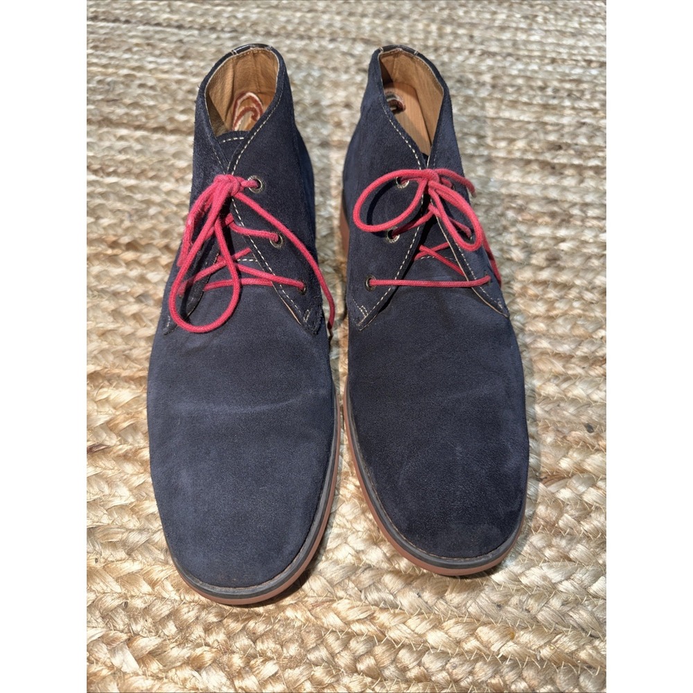 Johnston & Murphy blue suede Chukka boots lace up shoes ankle booties Size 9